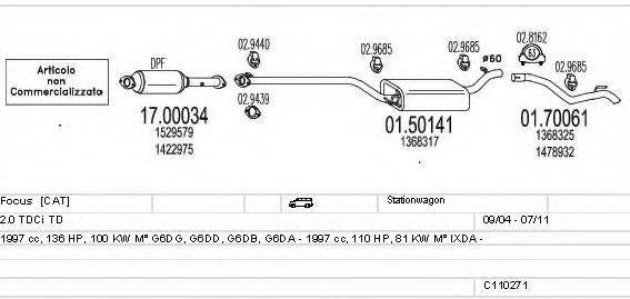 MTS C110271004009 Система випуску ОГ