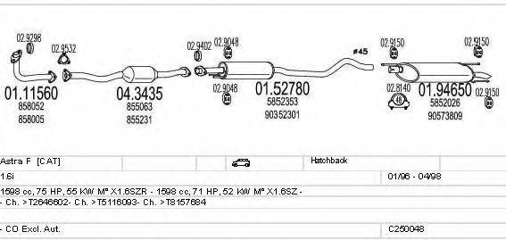 MTS C250048005049 Система випуску ОГ