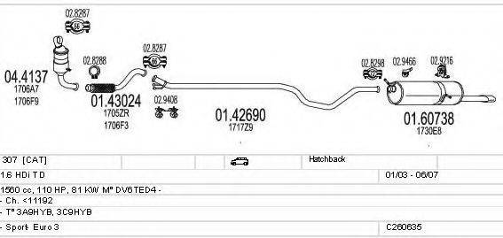 MTS C260635007633 Система випуску ОГ