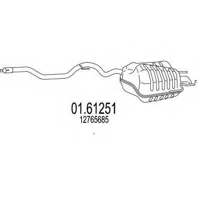 MTS 0161251 Глушник вихлопних газів кінцевий