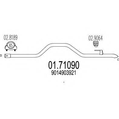 MTS 0171090 Труба вихлопного газу