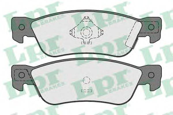 LPR 05P052 Комплект гальмівних колодок, дискове гальмо