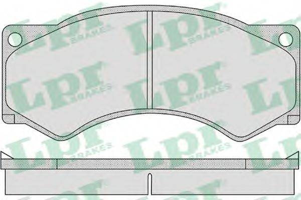 LPR 05P1142 Комплект гальмівних колодок, дискове гальмо