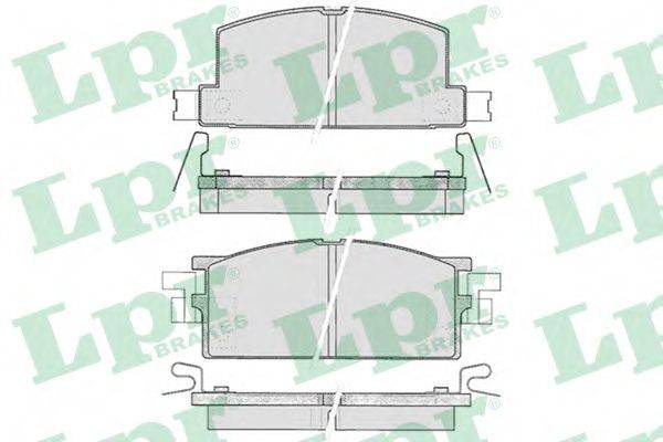 LPR 05P287 Комплект гальмівних колодок, дискове гальмо