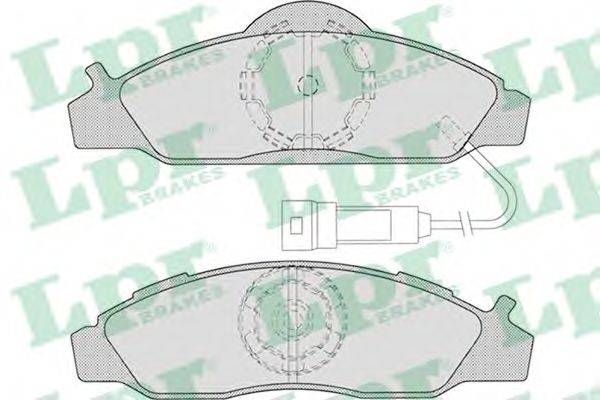 LPR 05P721 Комплект гальмівних колодок, дискове гальмо