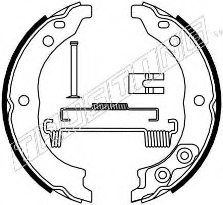 TRUSTING 034113K Комплект гальмівних колодок, стоянкова гальмівна система