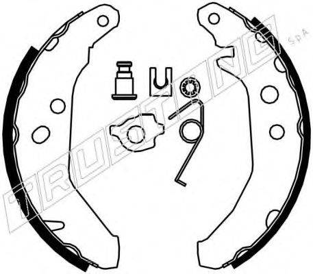 TRUSTING 040129K Комплект гальмівних колодок