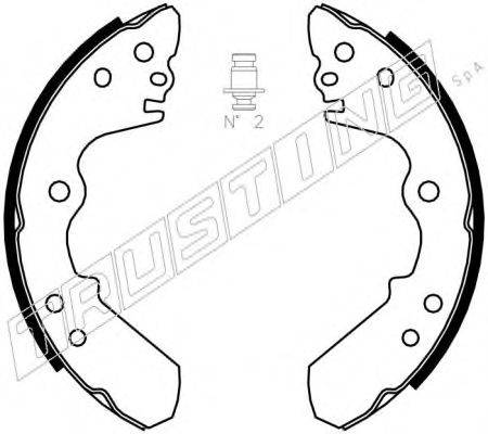 TRUSTING 047371 Комплект гальмівних колодок