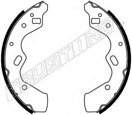 TRUSTING 049153 Комплект гальмівних колодок