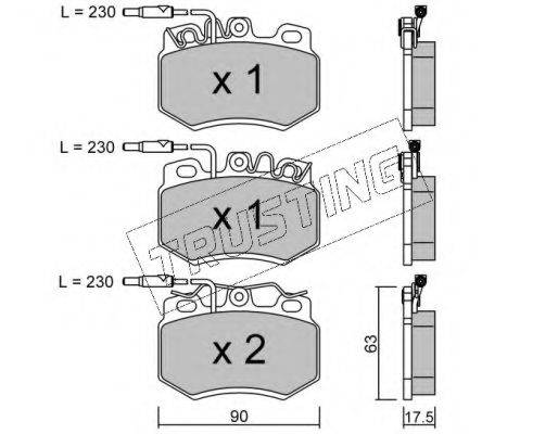 TRUSTING 0510 Комплект гальмівних колодок, дискове гальмо