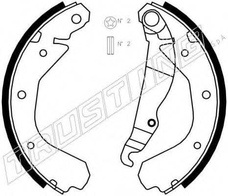 TRUSTING 073164 Комплект гальмівних колодок