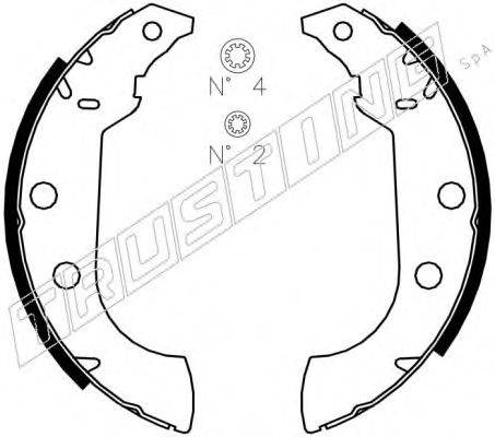 TRUSTING 079186 Комплект гальмівних колодок