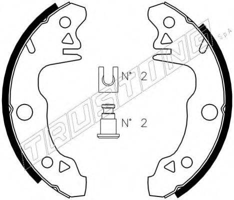 TRUSTING 088202 Комплект гальмівних колодок