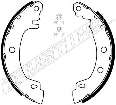 TRUSTING 088225 Комплект гальмівних колодок