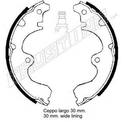 TRUSTING 115295 Комплект гальмівних колодок