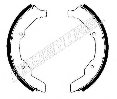 TRUSTING 124255 Комплект гальмівних колодок
