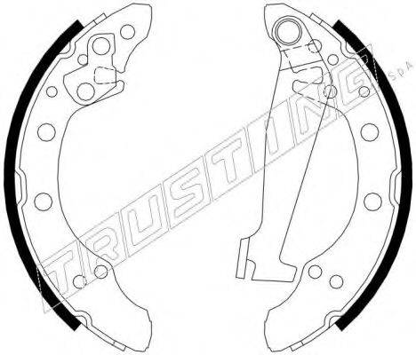 TRUSTING 124284 Комплект гальмівних колодок