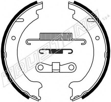 TRUSTING 127272K Комплект гальмівних колодок, стоянкова гальмівна система