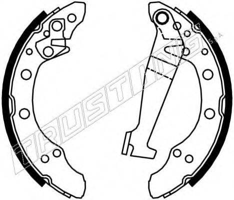 TRUSTING 7082 Комплект гальмівних колодок