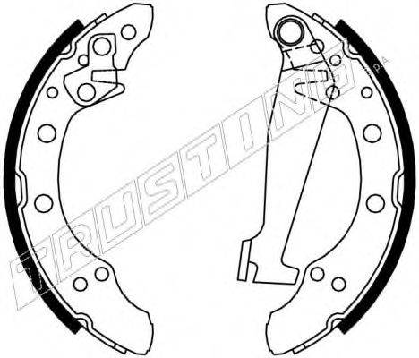 TRUSTING 7137 Комплект гальмівних колодок