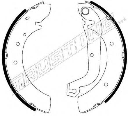 TRUSTING 7207 Комплект гальмівних колодок