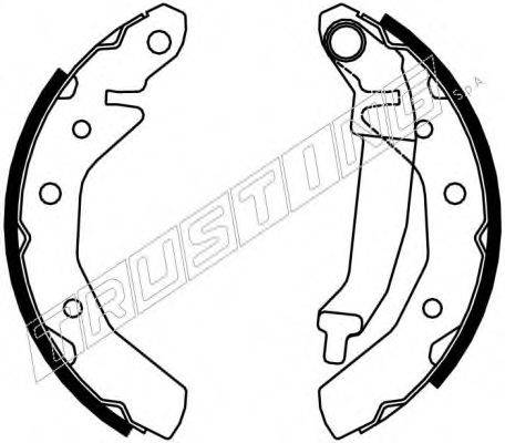 TRUSTING 7255 Комплект гальмівних колодок