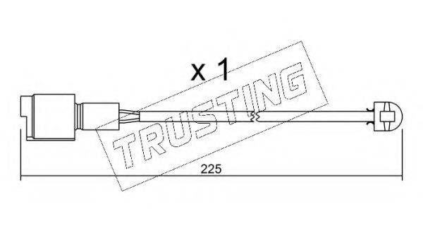 TRUSTING SU075 Сигналізатор, знос гальмівних колодок