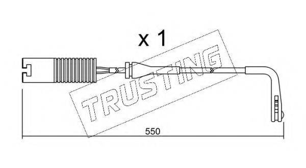 TRUSTING SU092 Сигналізатор, знос гальмівних колодок