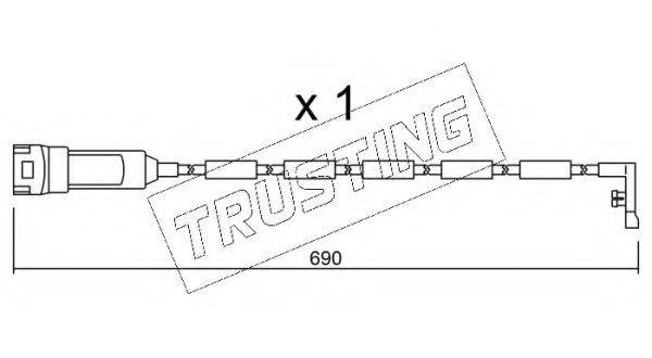 TRUSTING SU108 Сигналізатор, знос гальмівних колодок