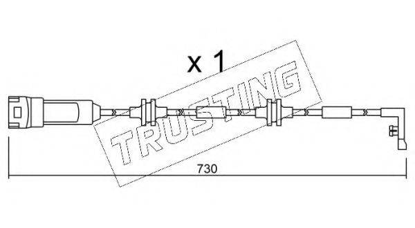 TRUSTING SU143 Сигналізатор, знос гальмівних колодок