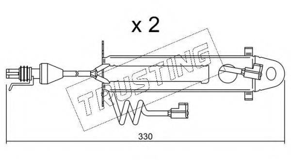 TRUSTING SU176K Сигналізатор, знос гальмівних колодок