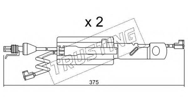 TRUSTING SU177K Сигналізатор, знос гальмівних колодок