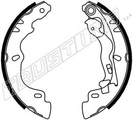 TRUSTING 7334 Комплект гальмівних колодок