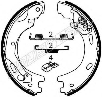 TRUSTING 092314 Комплект гальмівних колодок, стоянкова гальмівна система