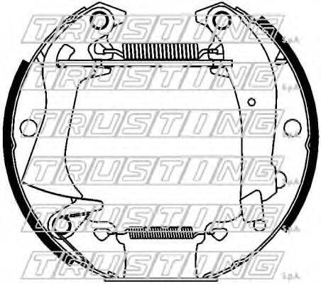 TRUSTING 6411 Комплект гальмівних колодок