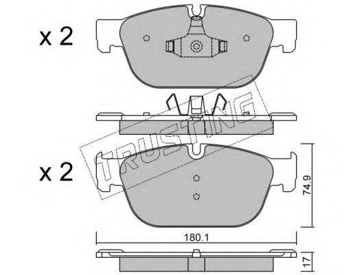 TRUSTING 8710 Комплект гальмівних колодок, дискове гальмо