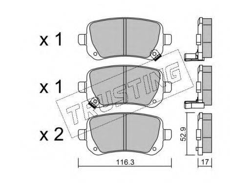 TRUSTING 8810 Комплект гальмівних колодок, дискове гальмо