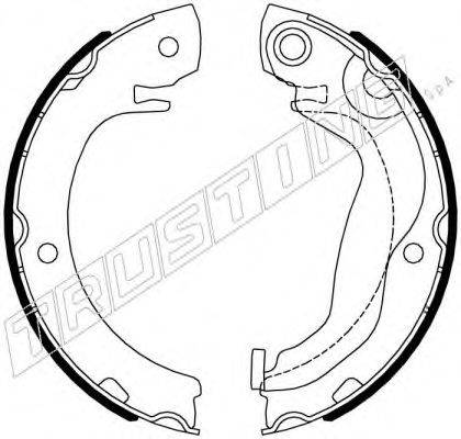 TRUSTING 115338 Комплект гальмівних колодок, стоянкова гальмівна система