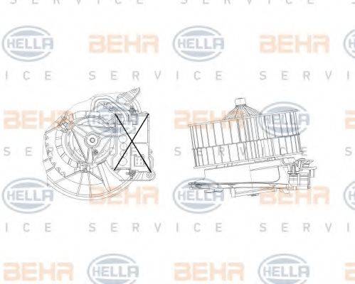 HELLA 8EW009157211 Вентилятор салону