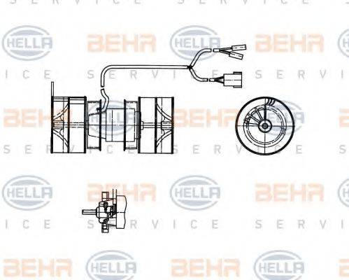 HELLA 8EW009157741 Вентилятор салону