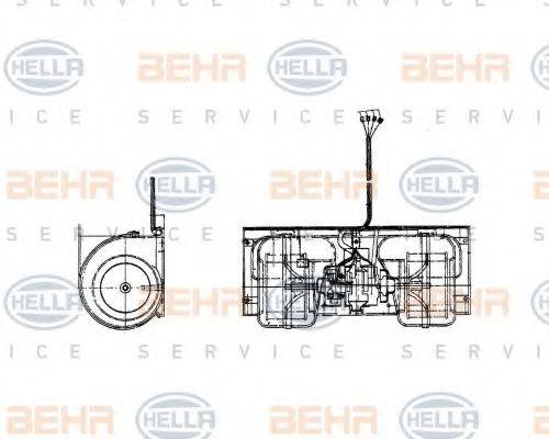 HELLA 8EW009158451 Вентилятор салону