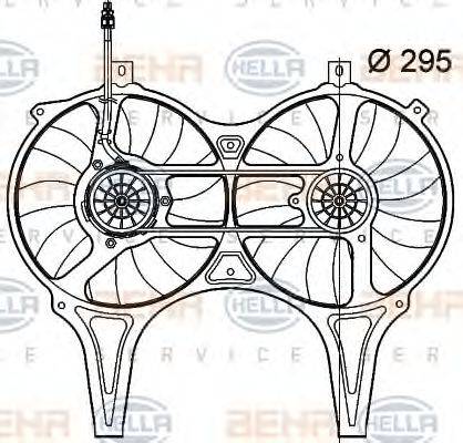 HELLA 8EW009158731 Вентилятор, охолодження двигуна