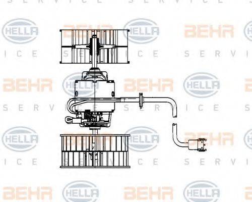 HELLA 8EW009159181 Вентилятор салону