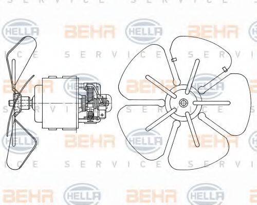 HELLA 8EW009160291 Вентилятор салону