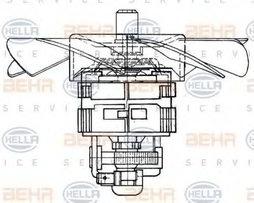 HELLA 8EW009160371 Вентилятор салону