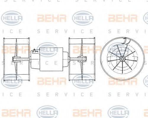 HELLA 8EW009160571 Вентилятор салону