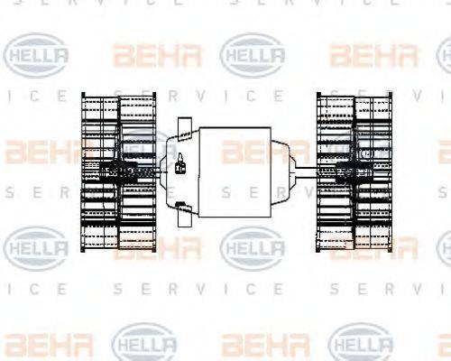 HELLA 8EW009160641 Вентилятор салону