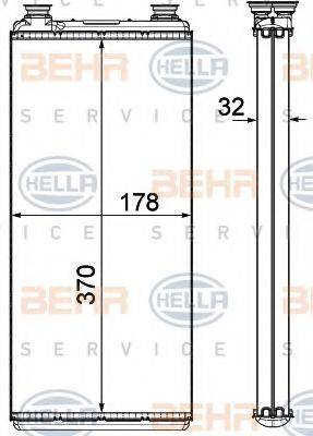 HELLA 8FH351000381 Теплообмінник, опалення салону