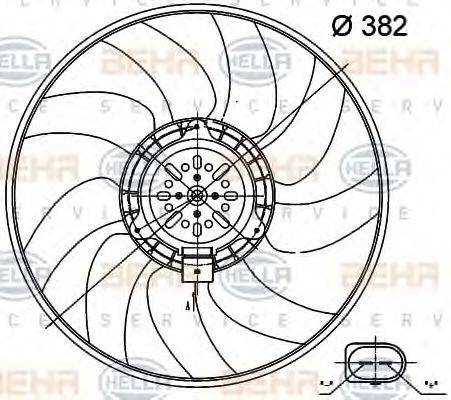 HELLA 8EW351000471 Вентилятор, охолодження двигуна