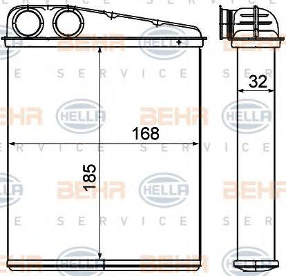 HELLA 8FH351000551 Теплообмінник, опалення салону